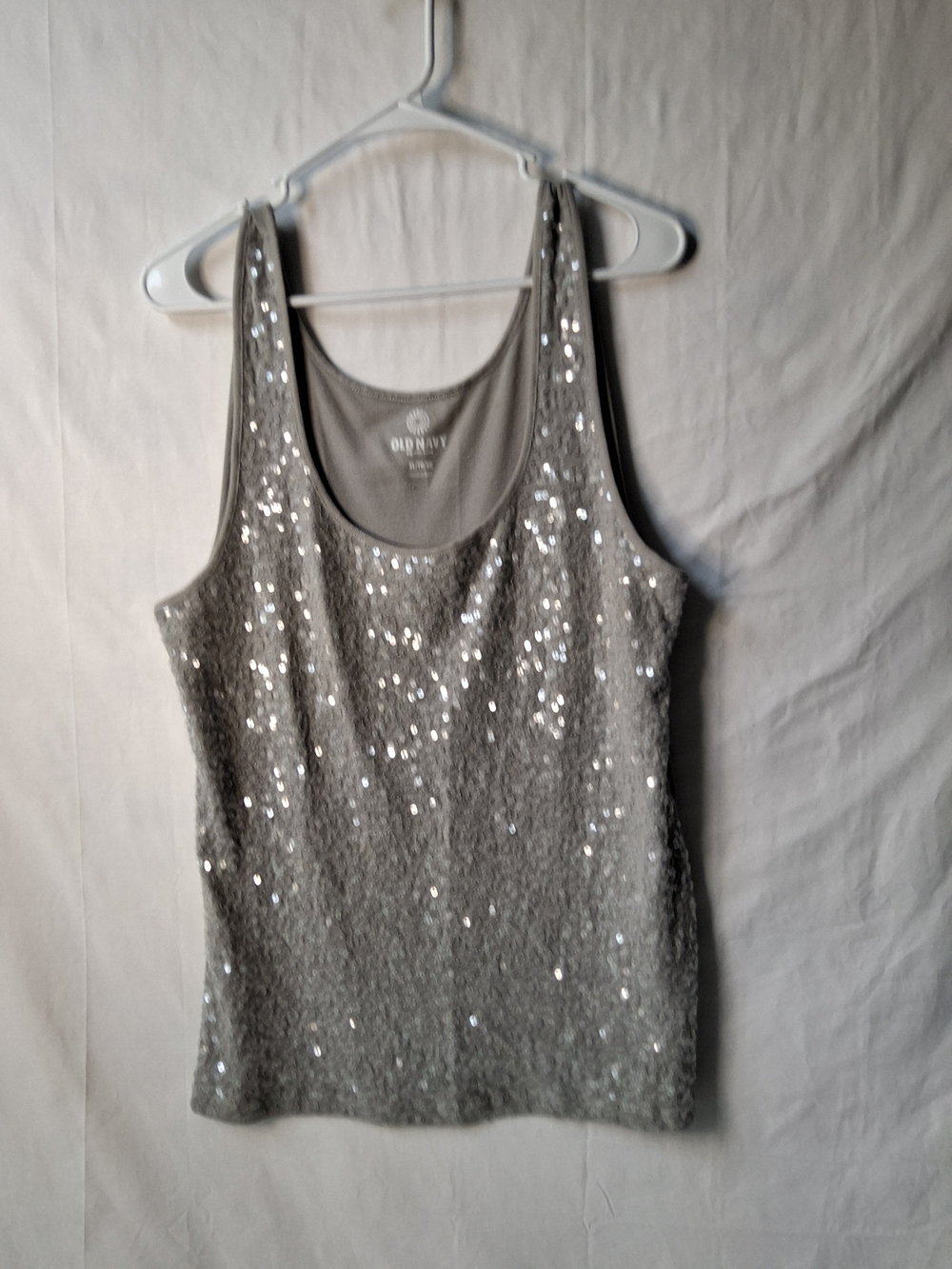 Old Navy Silver Sequin Camisole Tank Top - Women's